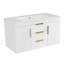 Armoire de salle de bain murale 36 po, 2 tiroirs, armoire de rangement flottante en bois massif-116234362
