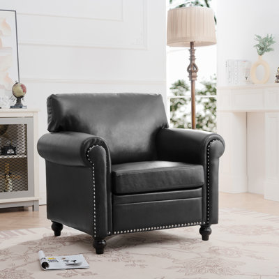 Élégant canapé 1 place avec coussin amovible et pieds en bouleau, parfait pour le confort et le style des salons modernes.