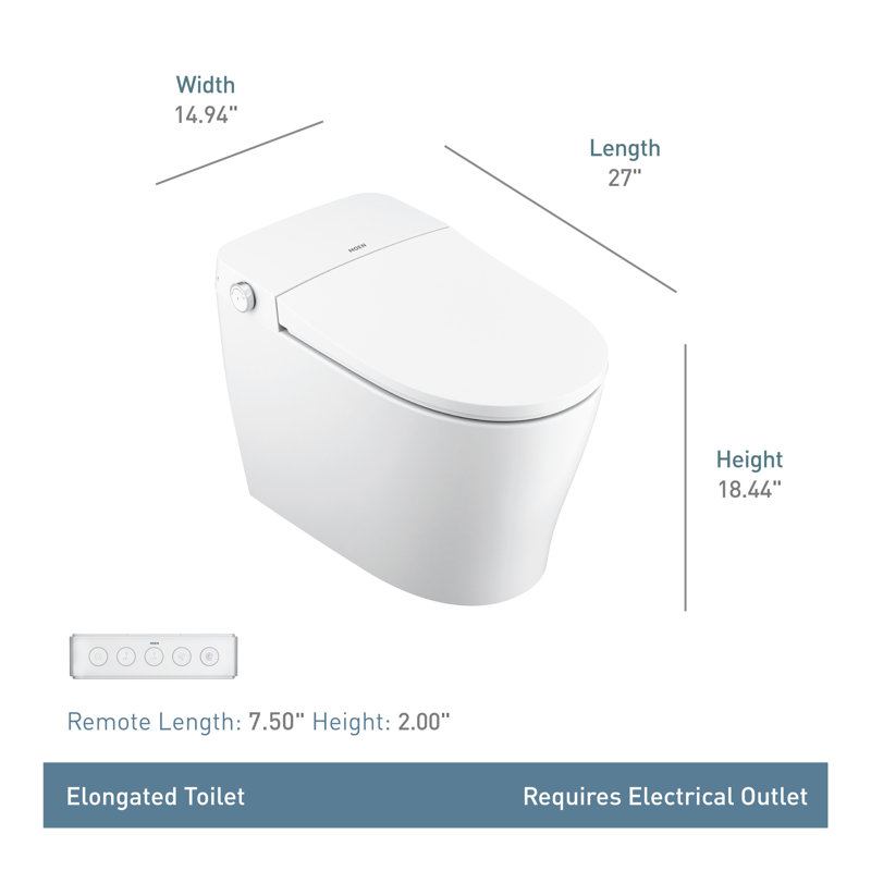 2-Series Electronic Toilet with Auto Flush and Remote