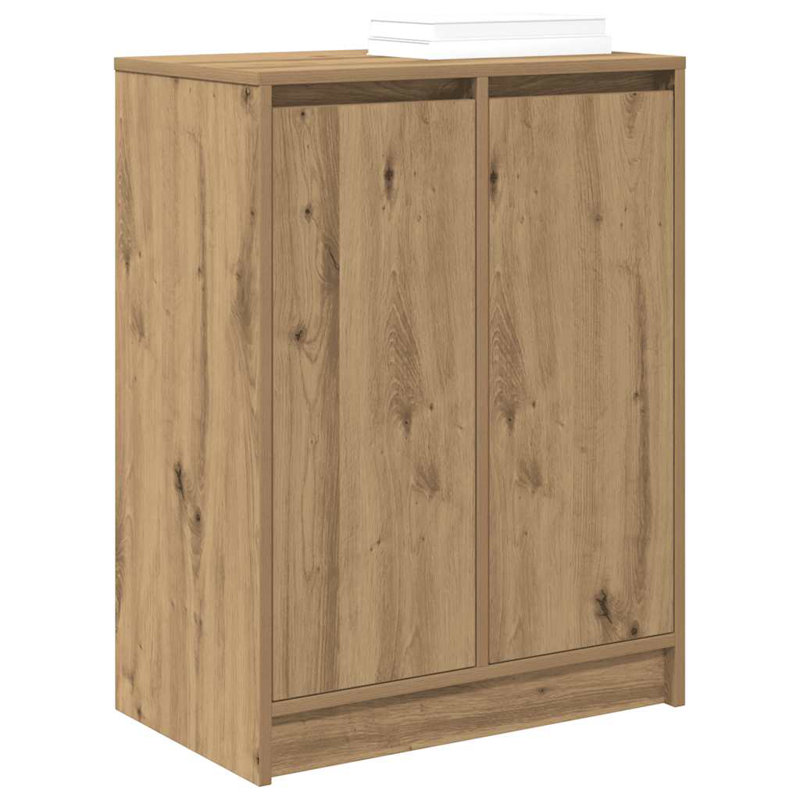 Shoe Cabinet 57X34x76 Cm Engineered Wood, Artisan Oak