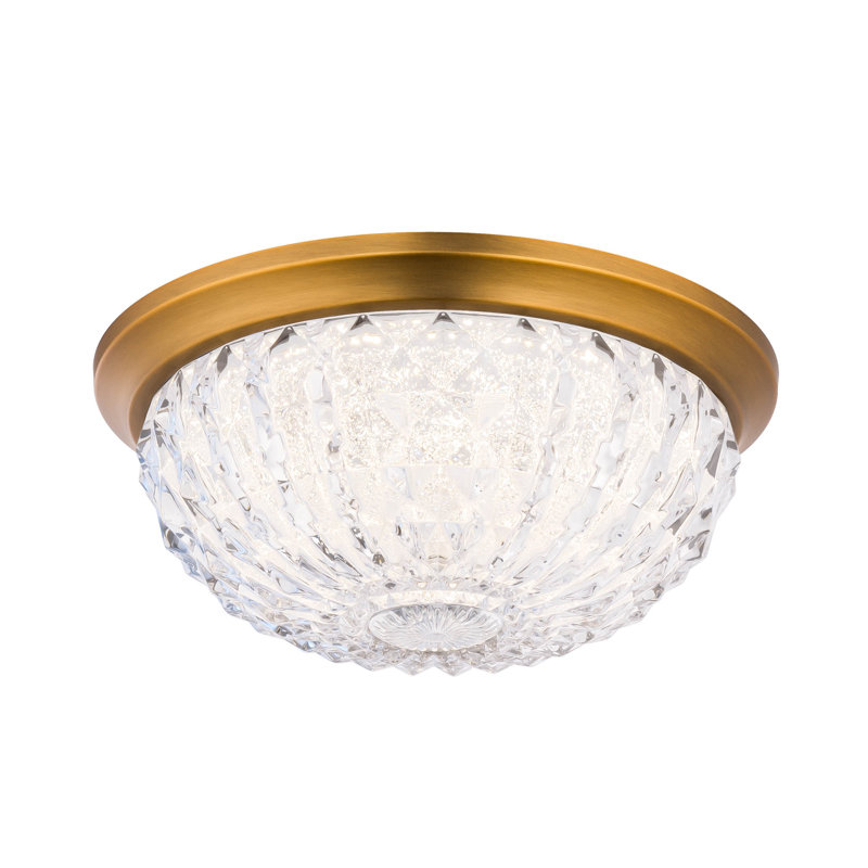 Genoa 1 - Light LED Flush Mount, Aged Brass