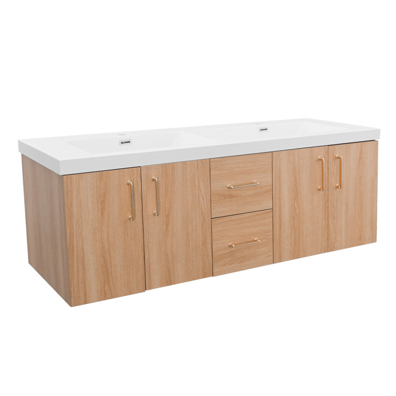 Bathroom Vanity With Double Sinks, 60"