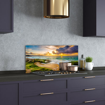 50cm W x 100cm L Glass Peel and Stick Panel