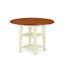 L'ensemble de table de salle à manger 3 pièces pour petits espaces comprend une table de salle à manger ronde avec Dropleaf et des tablettes et 2 chaises en bois, babeurre et cerise-109867315-109867305