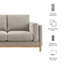 Causeuse en tissu Roscoe-117983179