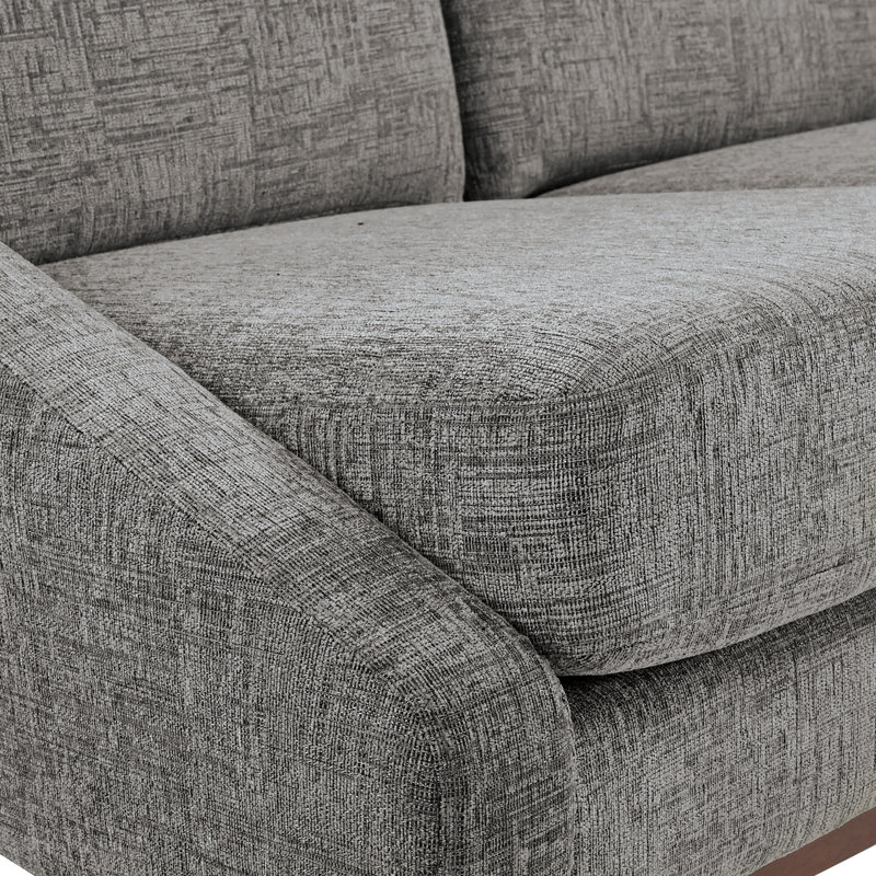 Causeuse Mid-Century, Polyester gris anthracite