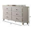 Commode 1 pièce de style moderne avec finition durable et poignées pour un rangement élégant dans la chambre à coucher