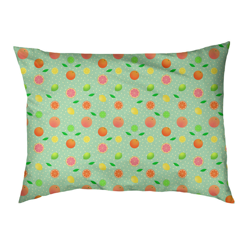 Coussin pour chien agrume fruit Byrge, Moyen (l 29,5 po x H 19,5 po x P 9,5 po), Vert menthe