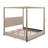 King Size Canopy Bed, Upholstered Platform Bed Frame With 4 Posts, No Box Spring Needed-1718060385