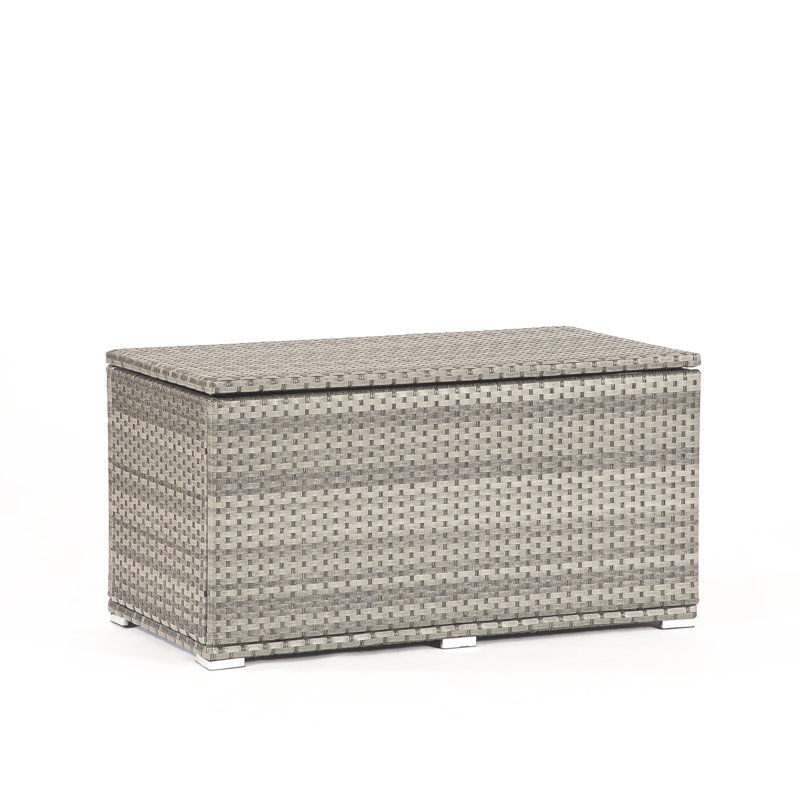WFX Utility Portofino 140cm W 680L Water Resistant Wicker Cabinet Deck Box in Grey