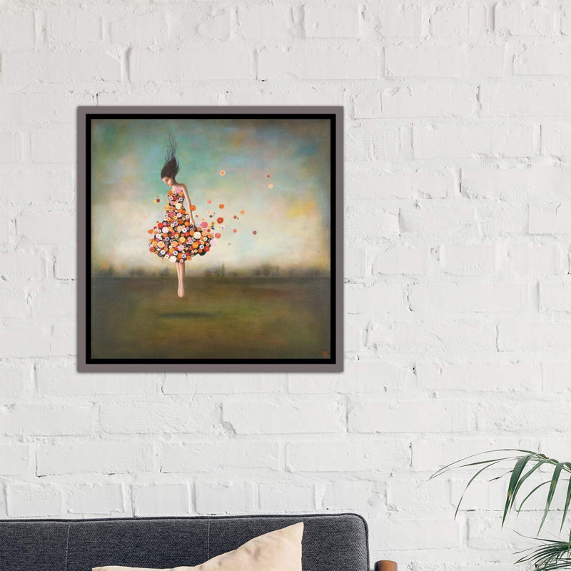 «Boundlessness in Bloom» par Duy Huynh - reproduction, H 37 po x l 37 po x P 1,5 po, Toile encadrée de bois rustique foncé