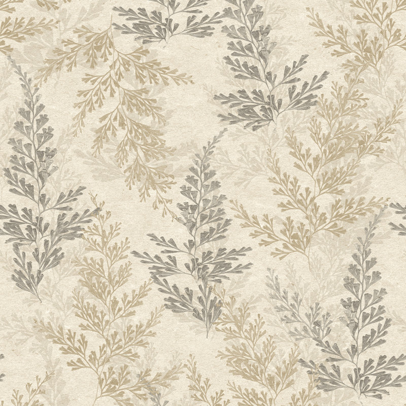 Papier peint Wild Herbs Warm Beige, Beige