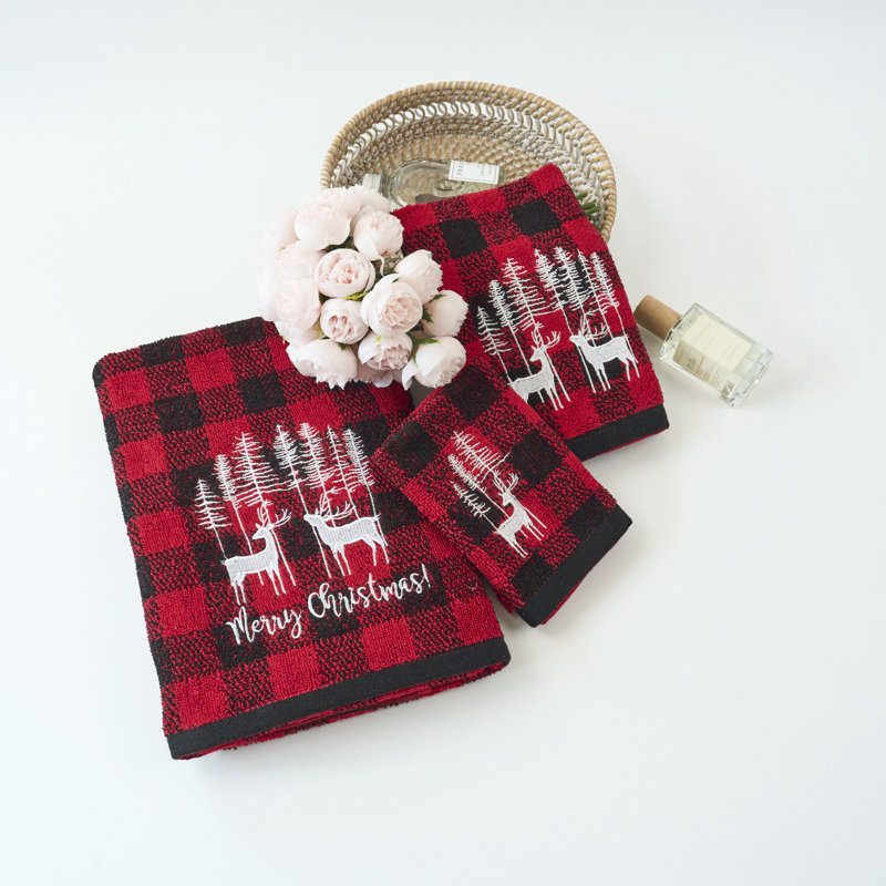 Ensemble de serviettes de Noël 3 pièces Jatori Home Luxury