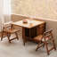 Ensemble de table de salle à manger à rallonge 7 pièces avec 6 chaises escamotables, table de cuisine extensible avec 2 tiroirs et roulettes-1994414779-1994414783