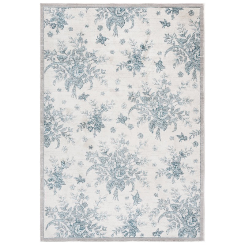 Aria Performance Floral Indoor Rug, 5'-1" X 7'-3" Rectangle