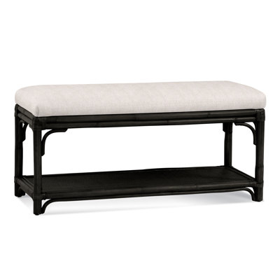 Summer Retreat Wicker Shelf Storage Bench