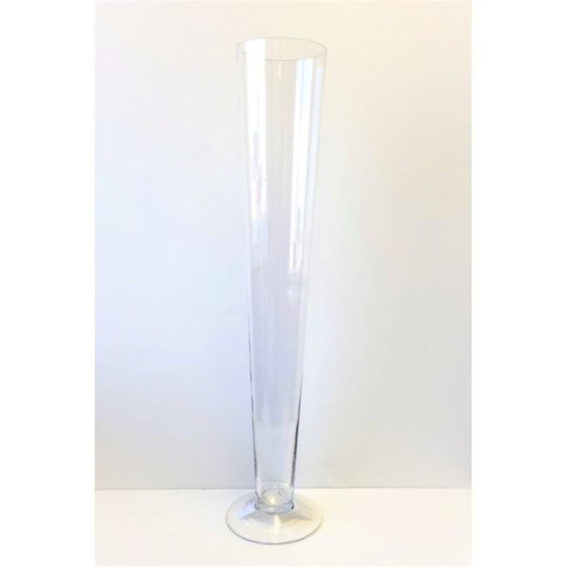 Glass Table Vase, 24" H x 6" W x 6" D