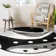 Tapis noir / ivoire Ashal