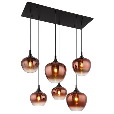 44.1 6 - Light Matte Black Pendant