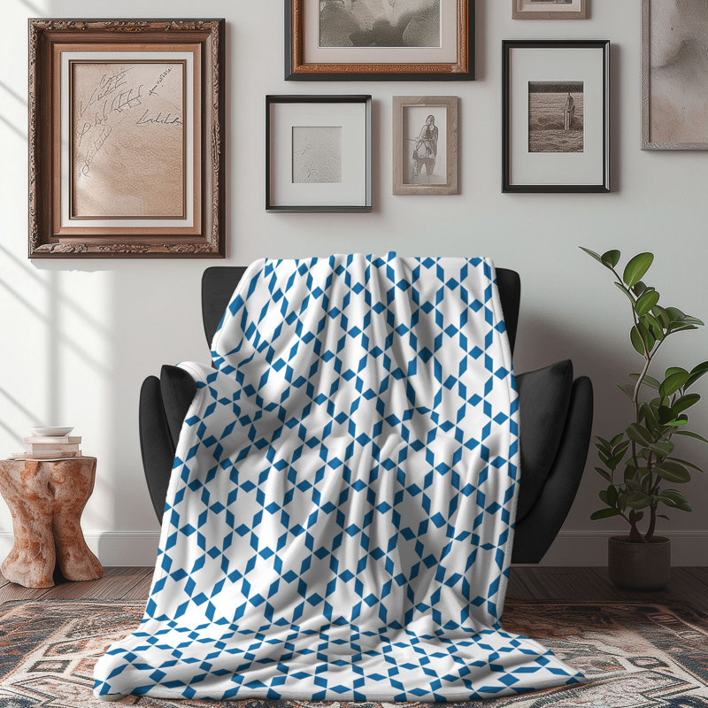 Geo Geo - couverture sherpa de qualité supérieure 1 pièce, Grand lit