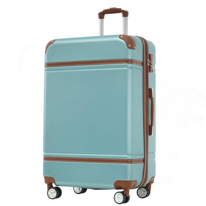 Ensembles de valises avec sacs Hardshell Valise légère à roulettes doubles avec verrou TSA, valise simple 24 po, 24 inch