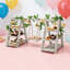 Présentoir à petits gâteaux en bois à 3 niveaux, présentoir à dessert avec balançoire et décoration florale, présentoir à échelle