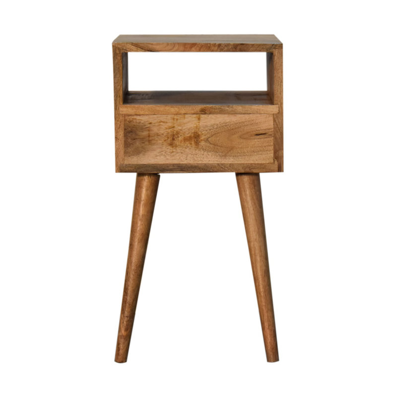Fithian 30cm W Solid Wood Bedside Table, Blush