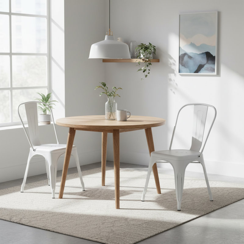 Guilherme 33'' H Stacking Side Chair, Silver, 2