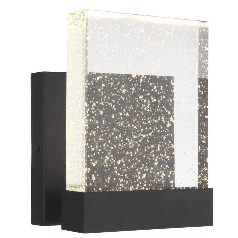 Venda LED Wall Light, Satin Aluminum, 7.75" H x 6" W x 3.63" D