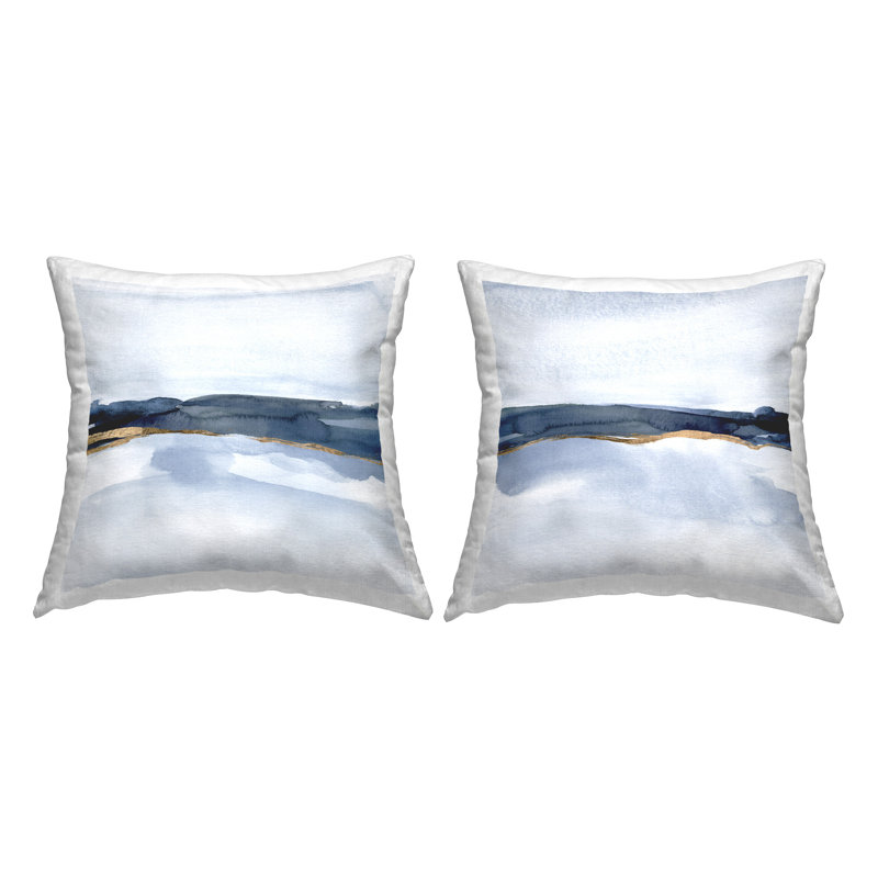 Ensemble 2 pièces de housse de coussin décoratif carré en polyester par Jacob Green