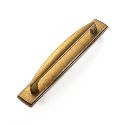 GOO-KI Zinc Alloy Cabinet Pulls With G011 Backplate, Antique Brass & Champagne Bronze Finishes, 5" & 7 9/16" Center-To-Center Drawer Handles For Kitchen & Bathroom Furniture