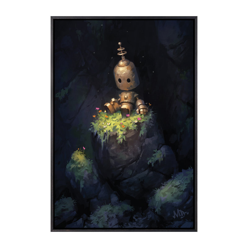 Art sur toile Secret Garden, H 26 po x l 18 po x 1,5 po, Toile avec cadre noir patiné