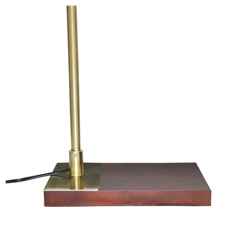 Lampe de coin dorée avec abat-jour en bambou Gold