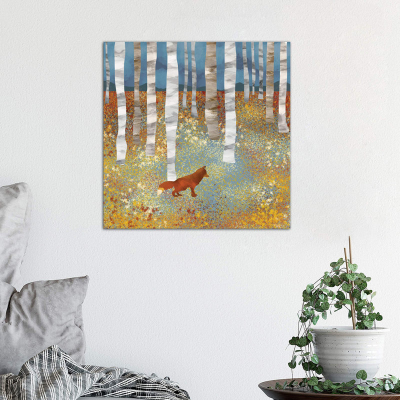 Autumn Fox by SpaceFrog Designs - Wrapped Canvas Painting, 45.72 cm H x 45.72 cm W x 1.91 cm D