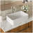 21"X14" White Ceramic Rectangular Vessel Bathroom Sink