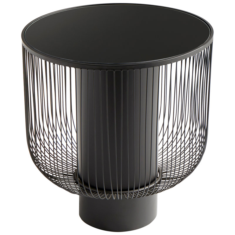 Carousel Glass Top End Table