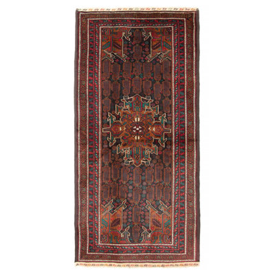 Teimani Dark Brown Rug 3'9" x 7'7"