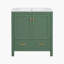 Meuble-lavabo vert 30 po avec lavabo simple, combinaison sous le comptoir-103675876