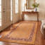 Tapis Laurel2 traditionnel surteint uni orange, vert et crème, lavable à la machine, antidérapant, à poils courts, pour l'intérieur et l'extérieur, adapté aux animaux domestiques, idéal pour le salon, la chambre, la salle à manger, l'entrée, le corridor ou le bureau.-1947514314