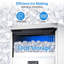 Machine à glace sous le comptoir de 100 lb - Acier inoxydable de qualité commerciale, autoportante avec bac de rangement de 33 lb pour le restaurant et le bureau