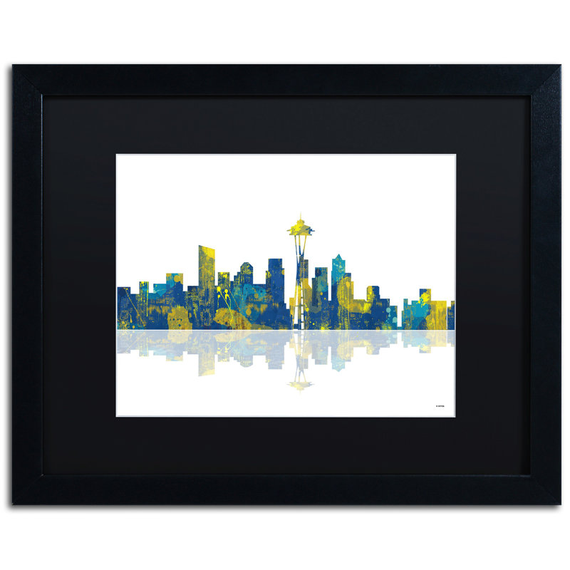 « seattle washington horizon ii », impression sur toile encadrée, H 16 po x l 20 po x P 0,5 po