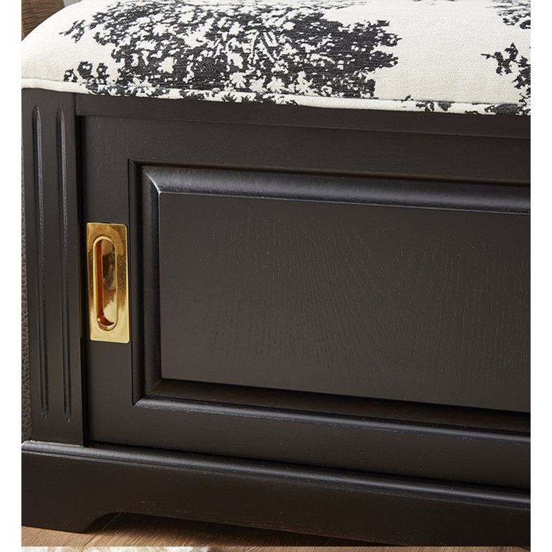 Banc de rangement à chaussures en bois massif French French