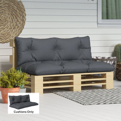Coussins de siège d'extérieur 2 places, coussins de mobilier d'extérieur