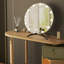 Grand et lumineux miroir en métal à DEL avec miroir pivotant pour table à intensité variable avec 11 ampoules et grossissement 3 fois-1833063181