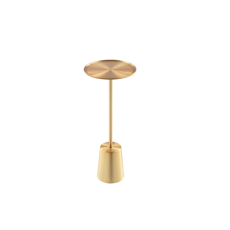 Gold Metal Tray Top End Table