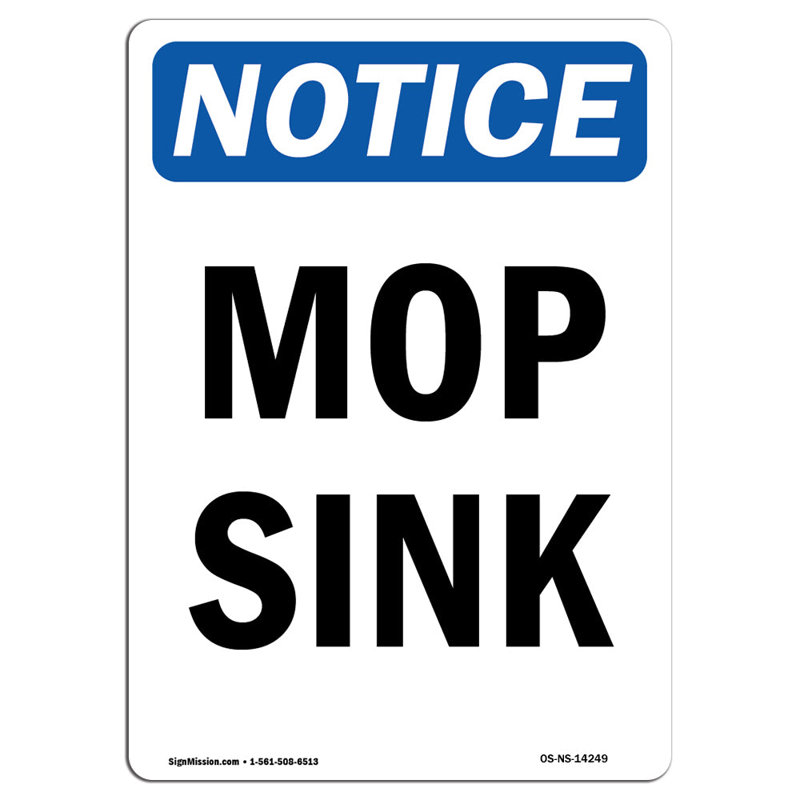 Mop Sink Sign