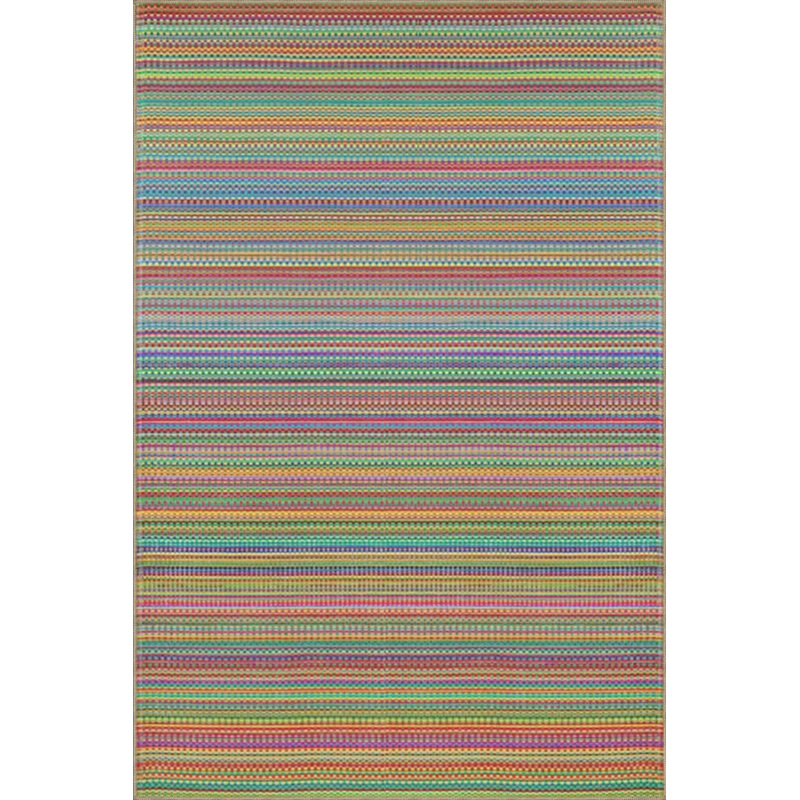 Tapis tissé à rayures Modern, Rond 4 pi