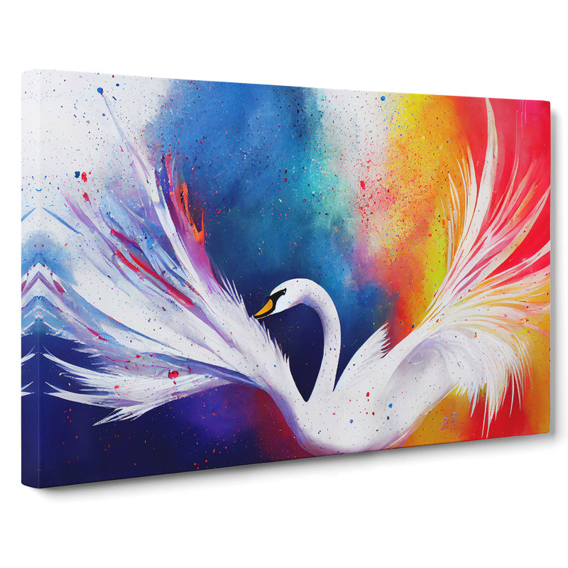 Swan Splash Vol.7 Abstract - Wrapped Canvas, 35cm H x 50cm W x 3cm D