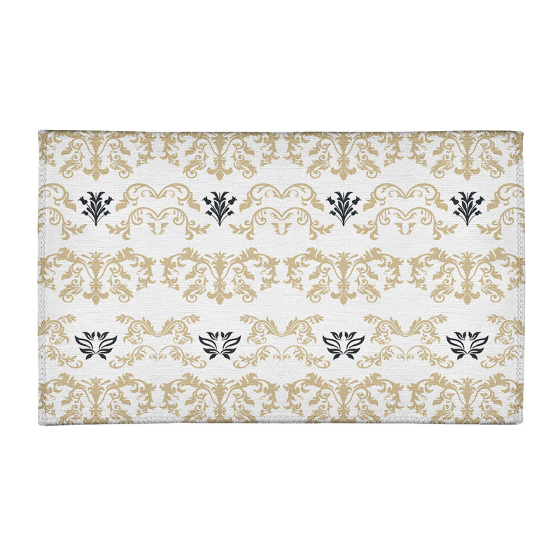 Damask Indoor Rug, Rectangle 3' x 5'