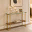Console en verre pour le salon
